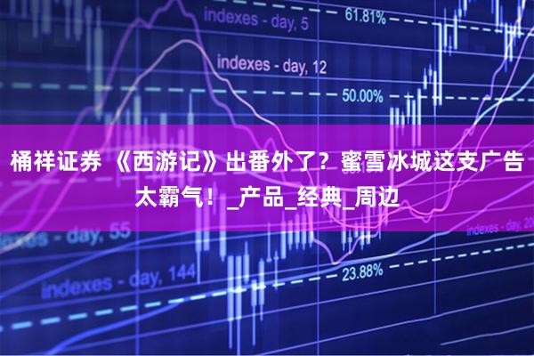 桶祥证券 《西游记》出番外了？蜜雪冰城这支广告太霸气！_产品_经典_周边