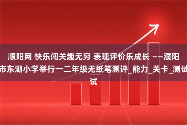 顺阳网 快乐闯关趣无穷 表现评价乐成长 ——濮阳市东湖小学举行一二年级无纸笔测评_能力_关卡_测试