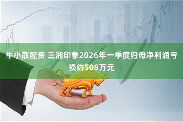 牛小散配资 三湘印象2026年一季度归母净利润亏损约508万元